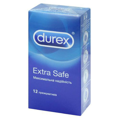 Фото Презервативы латексные с силиконовой смазкой Durex Extra Safe(Дюрекс Экстра Сейф) №12
